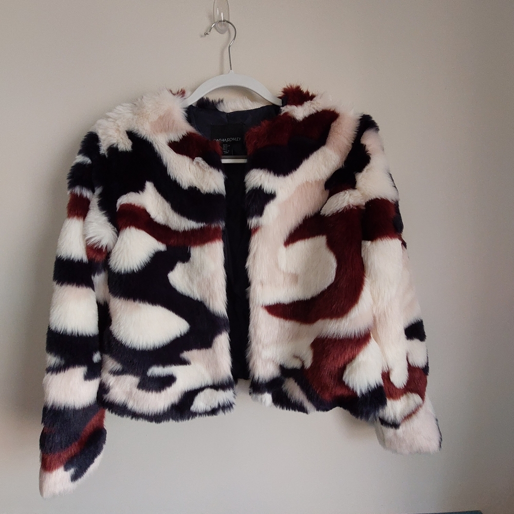Cynthia Rowley Faux Fur Jacket XS